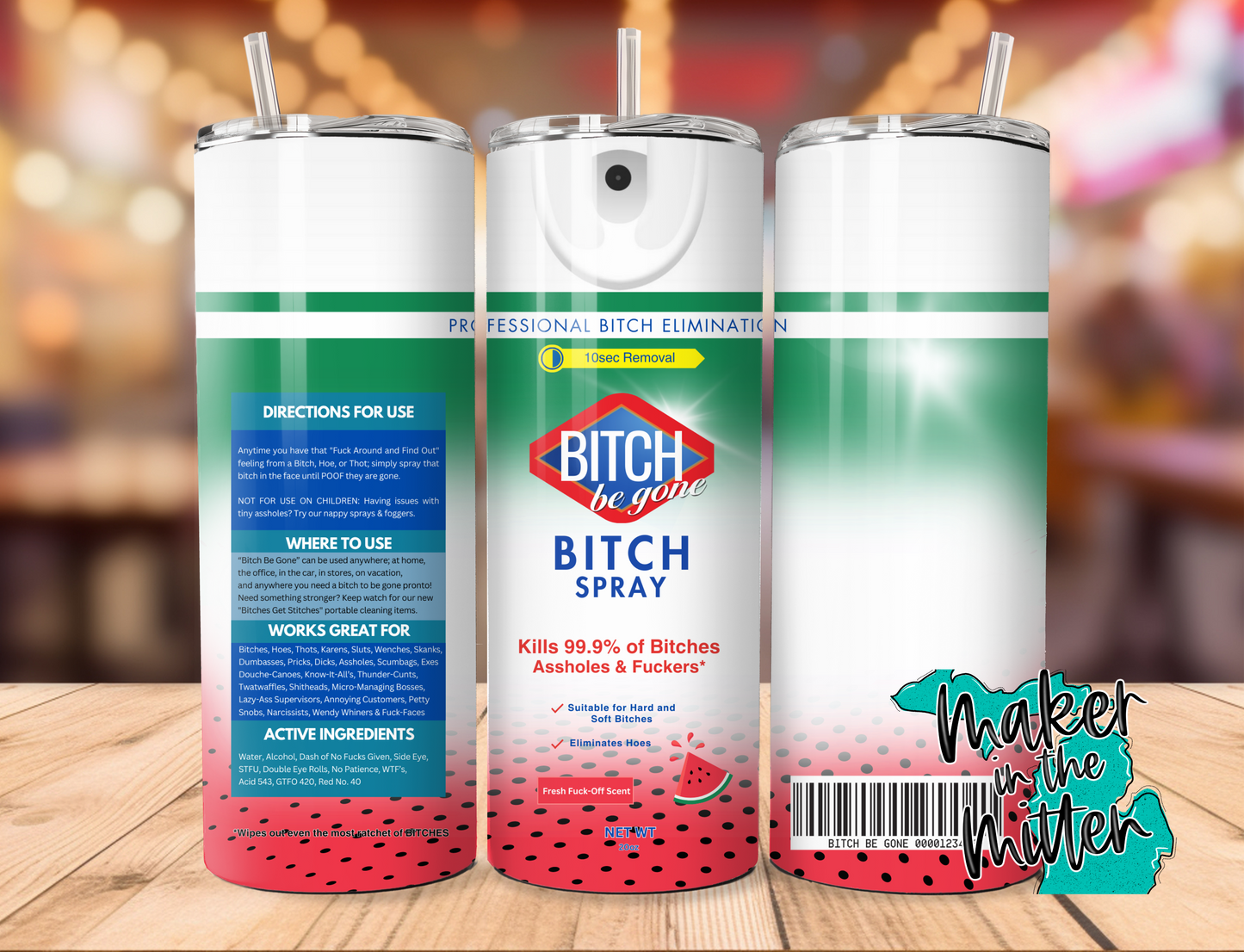 B* Be Gone Tumbler 25oz Duo Lid Straight Tumbler