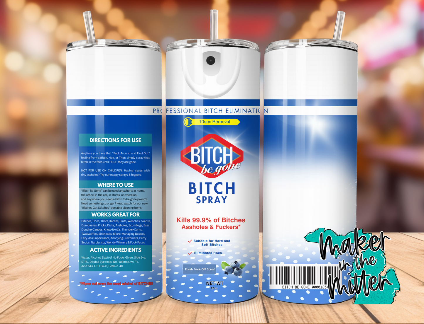 B* Be Gone Tumbler 25oz Duo Lid Straight Tumbler